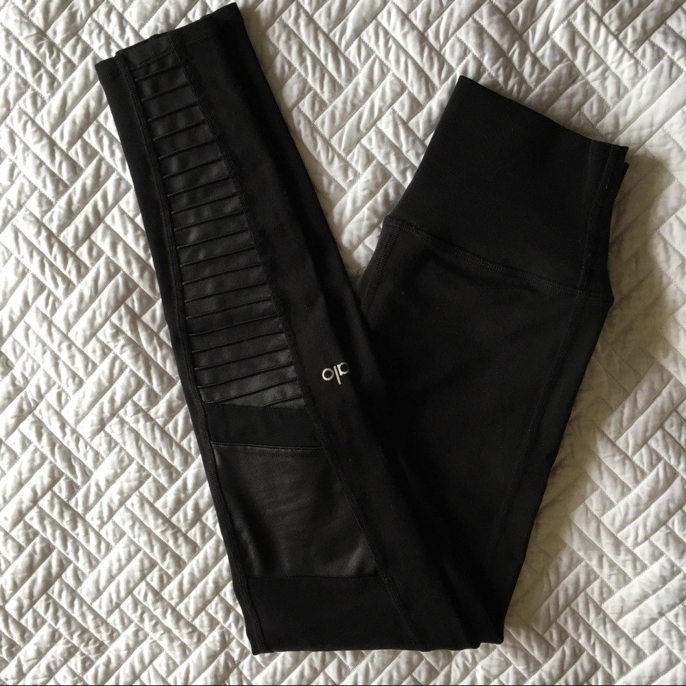 Alo yoga black high-waist moto leggings Sm